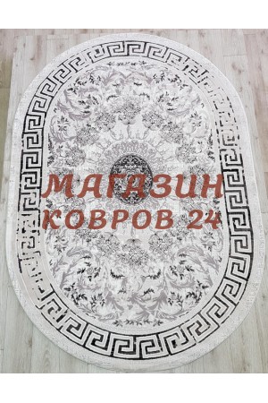 Турецкий ковер Sanat viscon 6320 Серый овал